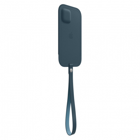 Husa de protectie Apple Sleeve cu MagSafe pentru iPhone 12 / iPhone 12 Pro, Piele, Baltic Blue (Seasonal Nov 2020) [2]