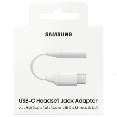 Adaptor original Samsung, USB-C - Jack 3.5 mm, Alb, Retail Box [0]