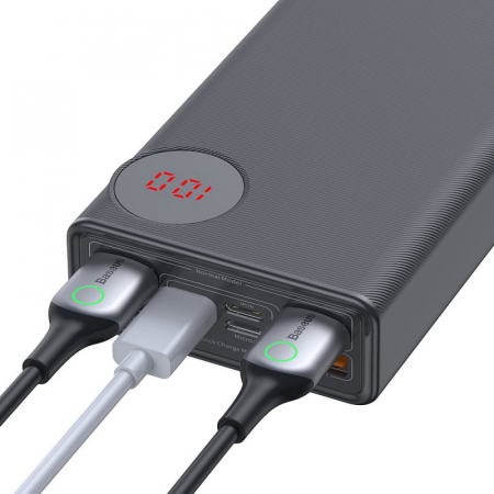 Baterie Externa (Powerbank) Baseus Mulight, 30000 MA, Standard Charge (5V), Cu Afisaj LED, QC3.0, 33W, Neagra [6]