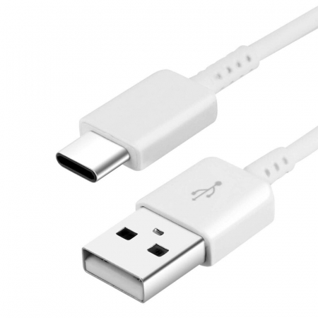 Perforation Civilize legislation Cablu de date original Samsung USB la Type-C, 1.5m, Alb, Bulk, EP-DW700CWE