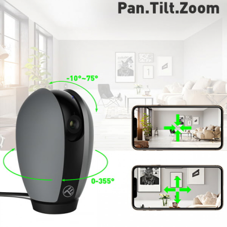 Camera Tellur Smart Indoor, WiFi, Full HD, 1080p, Gri, TLL331071 [6]