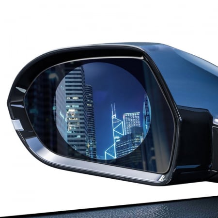 Folie oglinda retrovizoare auto, Baseus, 0.15mm, 2 Buc (95*95mm), Transparenta [3]
