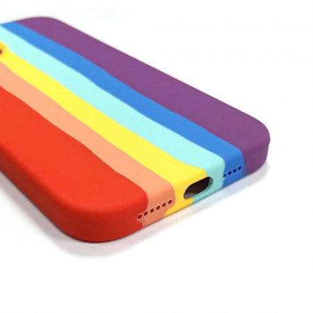 Husa silicon SmartGSM pentru iPhone, Rainbow [3]