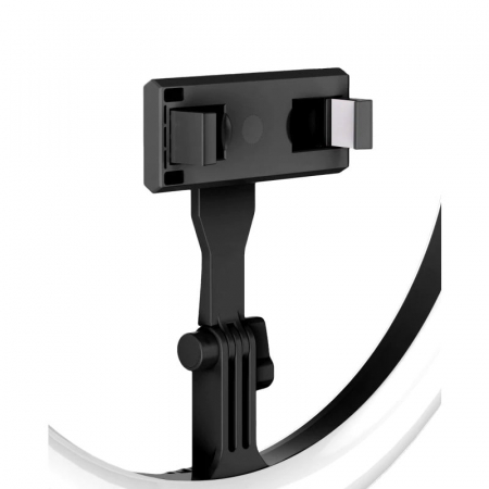 Lampa neagra circulara Ring Light Selfie SmartGSM® cu suport de telefon si trepied reglabil pe inaltime 52-170 cm, 144 Leduri, Diametru 29 cm [3]