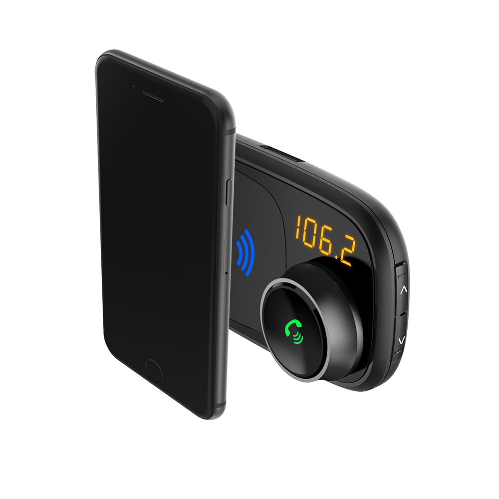 Modulator FM Tellur FMT-B6 cu suport magnetic pentru telefon, Bluetooth, MicroSD, 2 x USB, Microfon, Negru, TLL171082