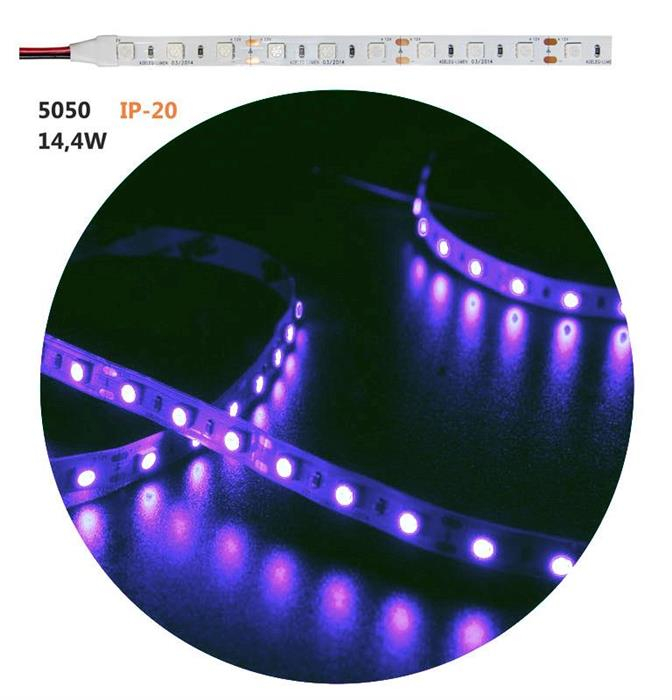 Banda LED 14.4W/m 12V IP20 RGB Lumen Adeleq 05-34129/RGB [1]