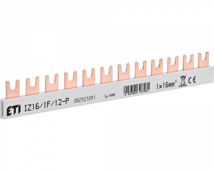 Bareta de alimentare 1P busbar furca 12M 100A ETI 002921091 [1]