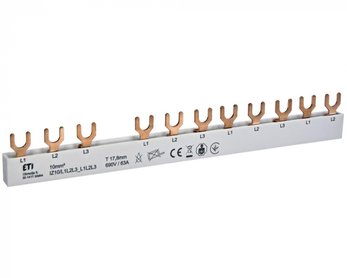 Bareta de alimentare 3P busbar furca 12M 63A ETI 002921277 [1]