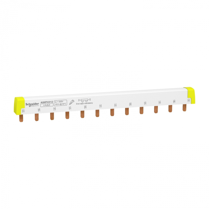 Bareta de alimentare 3P busbar pin 12M 100A Acti9 Schneider A9XPH312 [1]