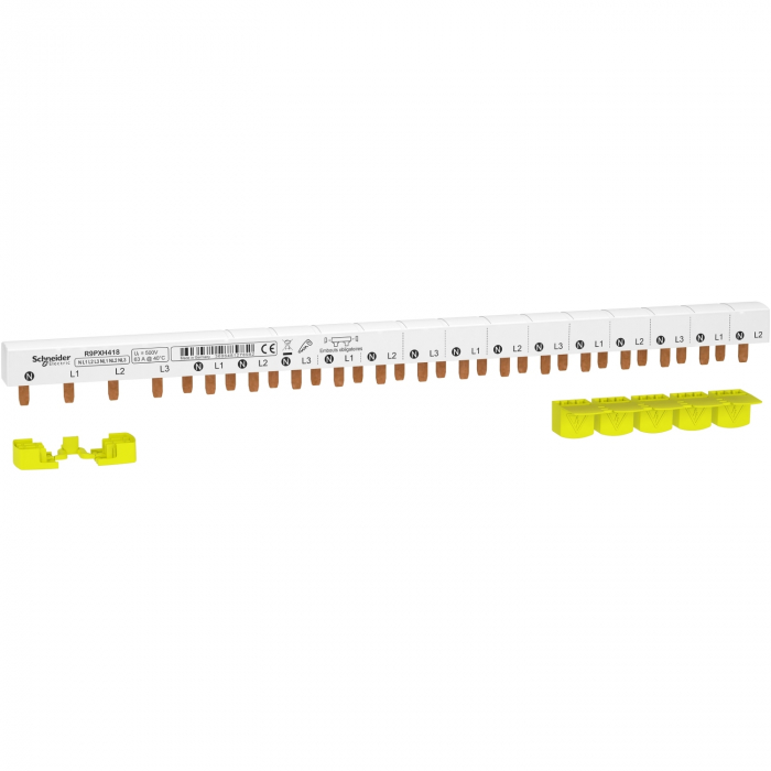 Bareta de alimentare 3P+N busbar pin 18M 63A Resi9 Schneider R9PXH418 [1]