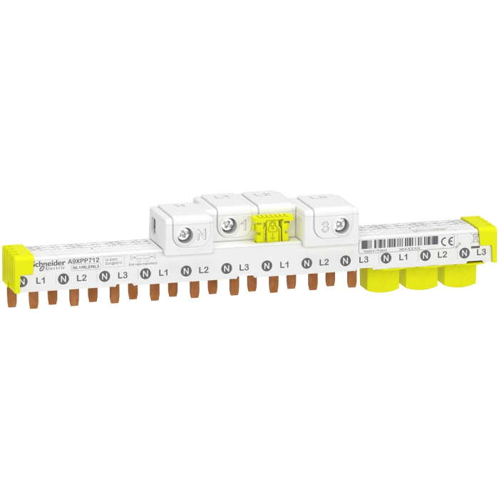 Bareta de alimentare 3P+N cu conectori 12M Acti9 Schneider A9XPP712 [1]