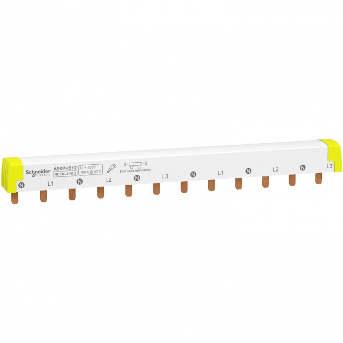 Bareta de alimentare 4P busbar 12M 100A Acti9 Schneider A9XPH512 [1]