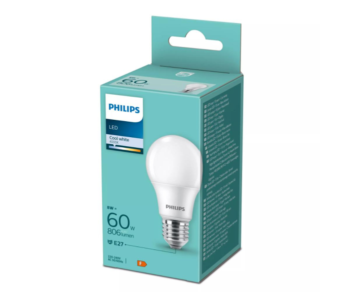 Bec LED A60 8W 806lm 4000K E27 Philips 8719514257580 [2]
