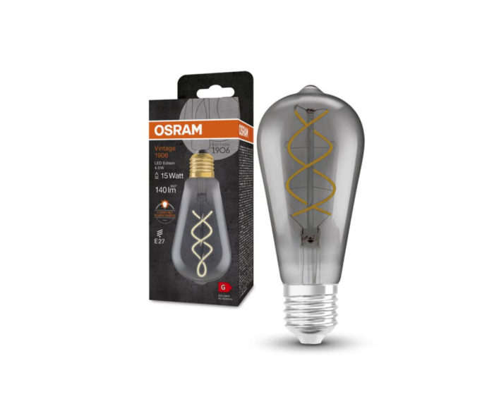 Bec LED Vintage fumuriu 4W 140lm 1800K E27 Osram 4099854091315 [2]