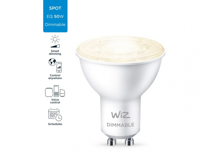 Bec led WiZ Wi-Fi Bluetooth 4.7W GU10 2700K 345lm Philips 8718699786250 [1]