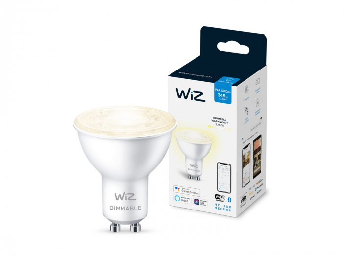 Bec led WiZ Wi-Fi Bluetooth 4.7W GU10 2700K 345lm Philips 8718699786250 [2]
