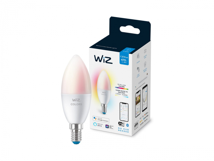 Bec led WiZ Wi-Fi Bluetooth 4.9W E14 2200-6500K RGB 470lm Philips 8718699787097 [2]
