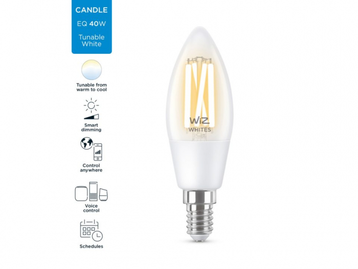 Bec led WiZ Wi-Fi Bluetooth 4.9W E14 2700-6500K 470lm Philips 8718699787196 [1]