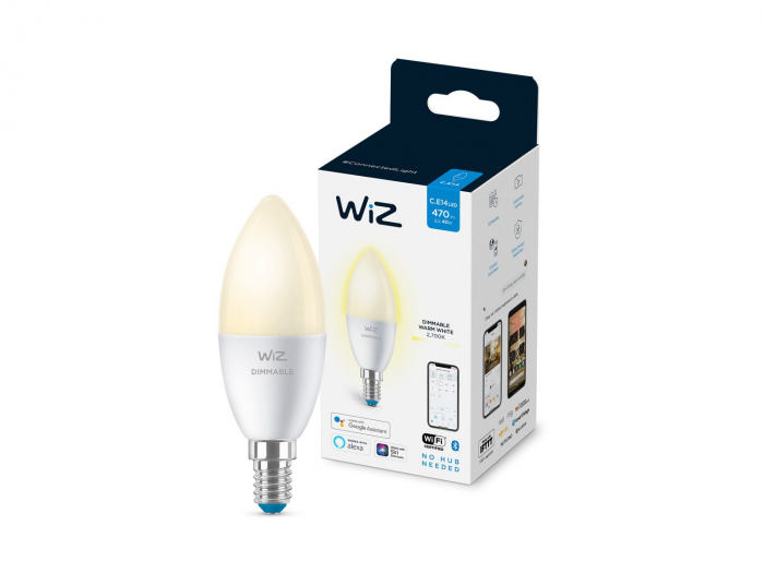 Bec led WiZ Wi-Fi Bluetooth 4.9W E14 2700K 470lm Philips 8718699786212 [2]