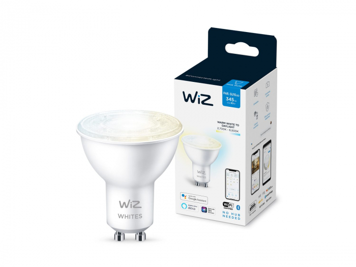 Bec led WiZ Wi-Fi Bluetooth 4.9W GU10 2700-6500K 345lm Philips 8718699787110 [2]