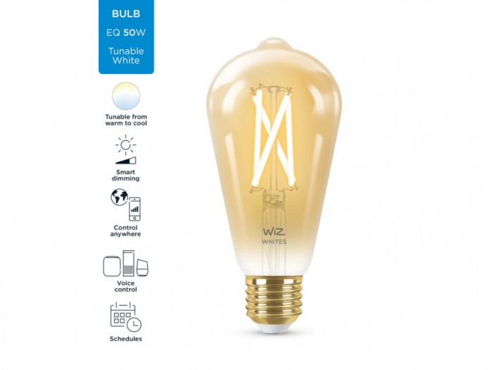 Bec led WiZ Wi-Fi Bluetooth 6.7W E27 2000-5000K 640lm Philips 8718699787233 [1]