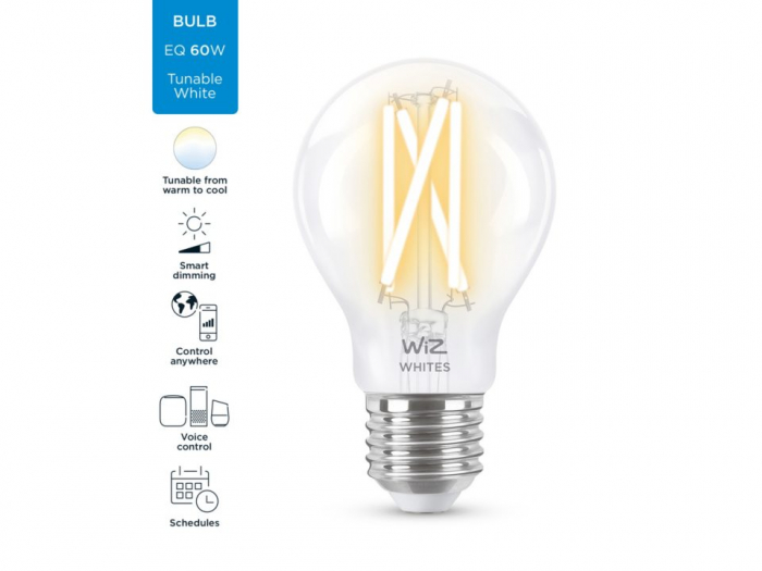Bec led WiZ Wi-Fi Bluetooth 6.7W E27 2700-6500K 806lm Philips 8718699787158 [1]