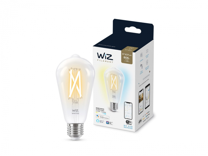 Bec led WiZ Wi-Fi Bluetooth 6.7W E27 2700-6500K 806lm Philips 8718699787172 [2]