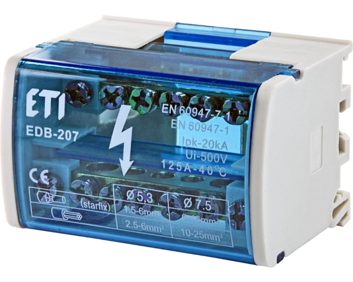 Bloc distributie repartitor 2P 14 gauri 125A Eti 001102300 [1]