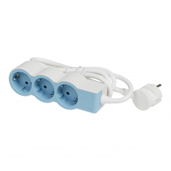 Bloc multipriza mobil 3x2P+T cablu 1,5m albastru Legrand 694551 [1]