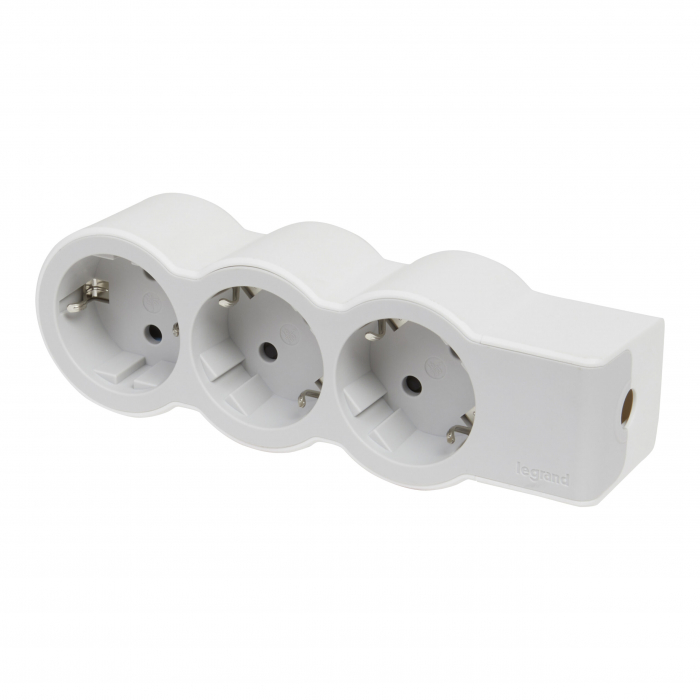 Bloc multipriza mobil 3x2P+T fara cablu alb-gri Legrand 694573 [1]