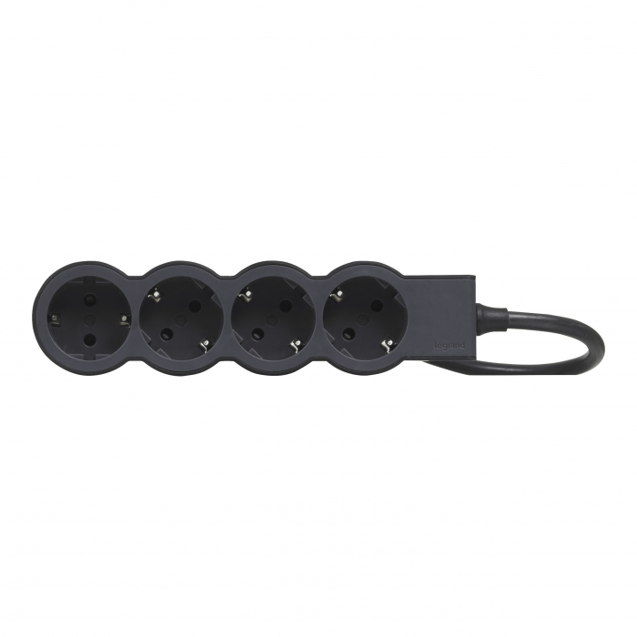 Bloc multipriza mobil 4x2P+T cablu 1,5m negru Legrand 694553 [1]