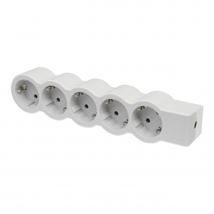 Bloc multipriza mobil 5x2P+T fara cablu alb-gri Legrand 694577 [1]