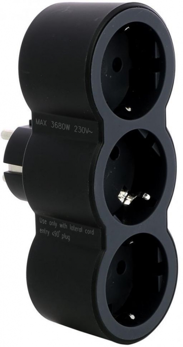 Bloc priza tripla standard 2P+T 16A neagra Legrand 694519 [1]