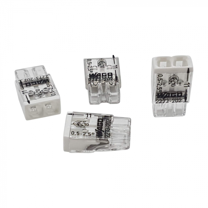 Clema conector conductori unifilari 2x max 2.5mm Wago 2273-202 [2]