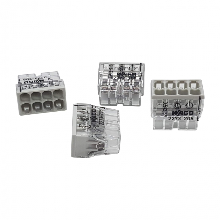 Clema conector conductori unifilari 8x max 2.5mm Wago 2273-208 [2]