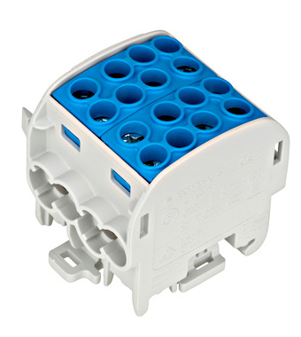 Clema de derivatie CU 35mmp 4 intrari - 4 iesiri albastru Schrack IK026222 [3]