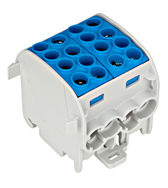 Clema de derivatie CU 35mmp 4 intrari - 4 iesiri albastru Schrack IK026222 [2]