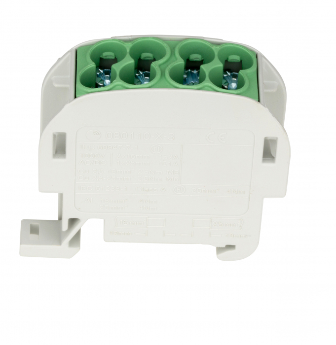 Clema de derivatie Cu-Al 25mmp 1P galben/verde Schrack IKA26130 [3]