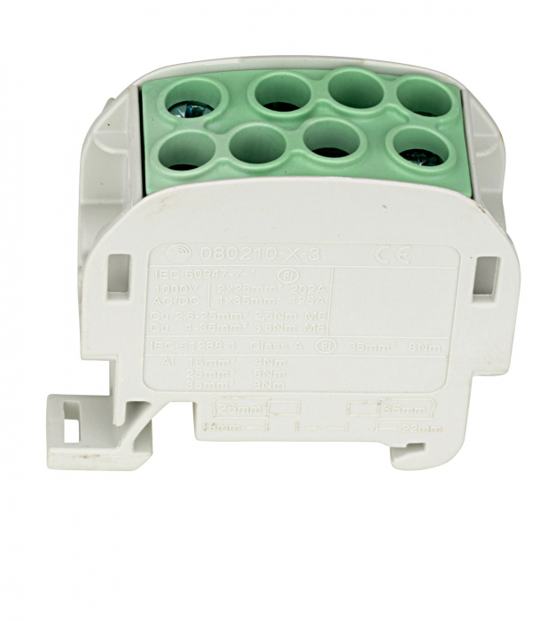 Clema de derivatie Cu-Al 35mmp 1P galben/verde Schrack IKA26230 [3]