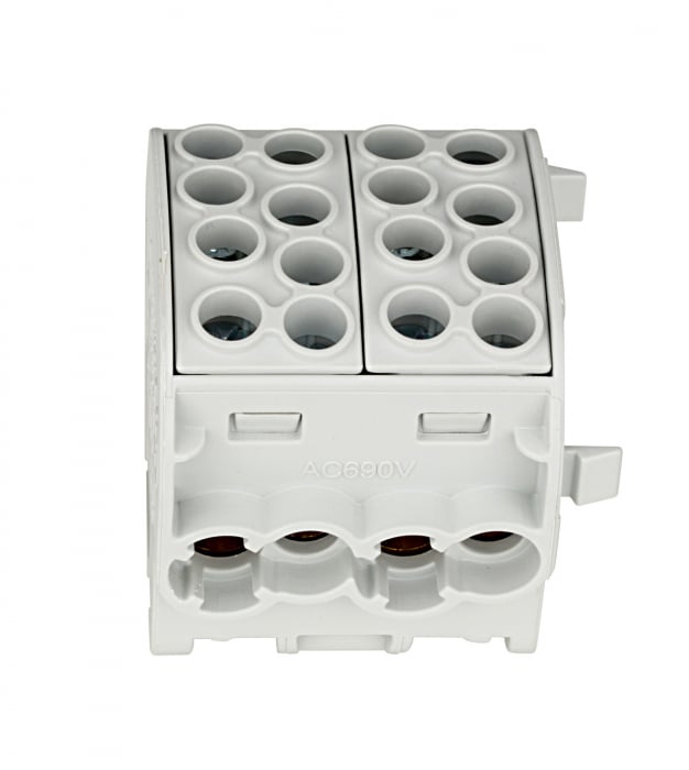Clema de derivatie Cu-Al 35mmp 4 intrari - 4 iesiri gri Schrack IKA26212 [2]