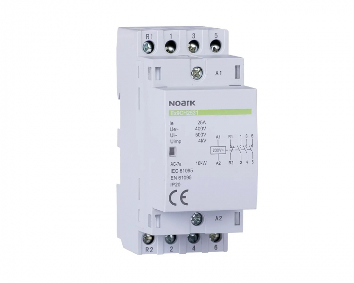 Contactor modular 25A 4ND Ex9CH25 230V Noark 102412 [1]