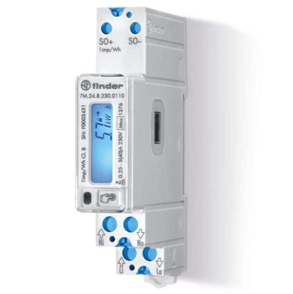 Contor monofazic interfata IR digital 40A 1M Finder 7M2482300110 [1]