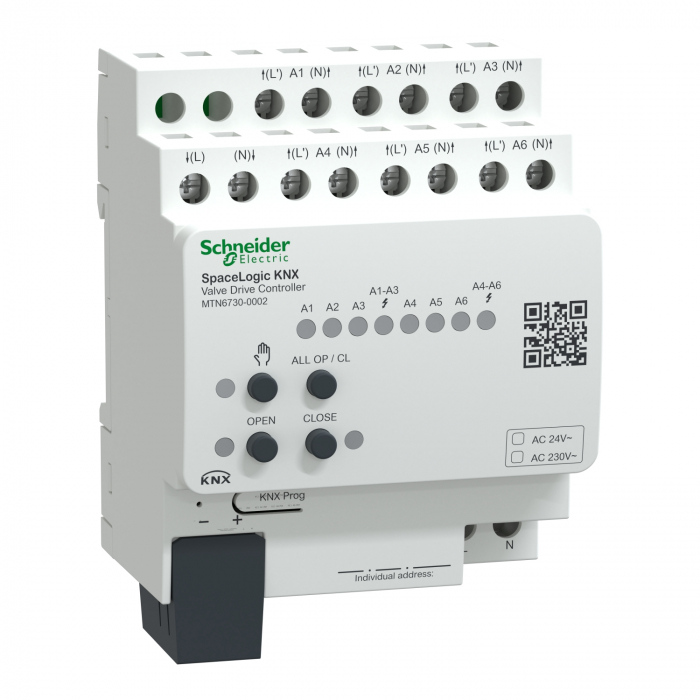 Controler actionare actuatoare termice 6 canale SpaceLogic KNX Schneider MTN6730-0002 [1]