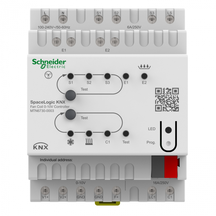 Controler ventilo-covectoare 0-10V SpaceLogic KNX Schneider MTN6730-0003 [1]