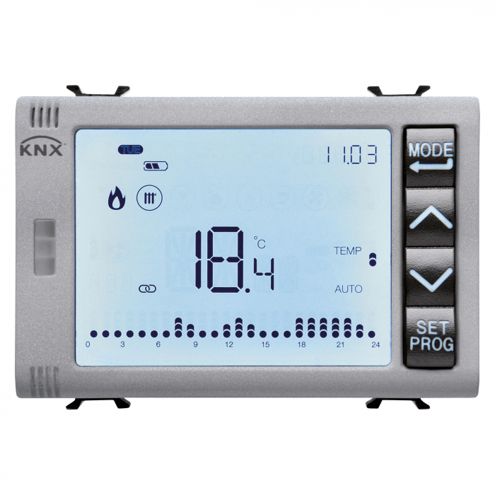 Cronotermostat + control umiditate 3M Easy Gewiss Chorus titan GW14794H [1]