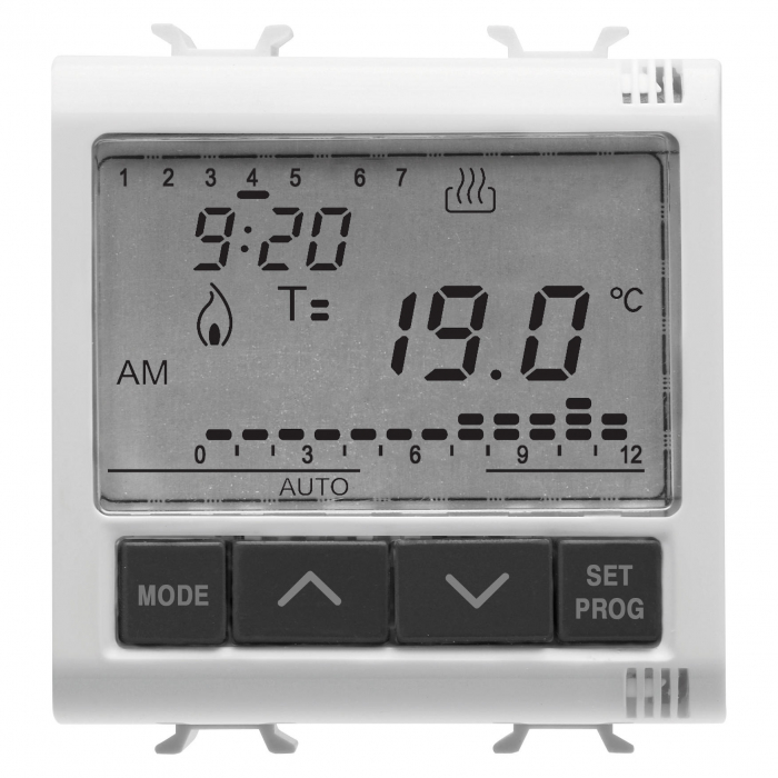 Cronotermostat zilnic/saptamanal 2M Gewiss Chorus alb GW10703 [1]