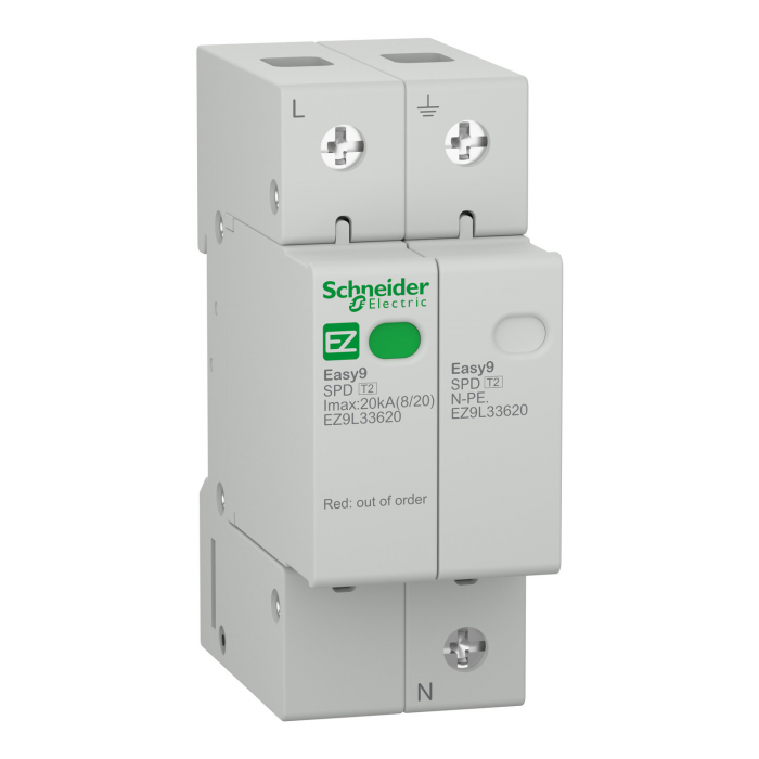 Descarcator supratensiune 1P+N 230V 20kA Schneider EZ9L33620 [1]