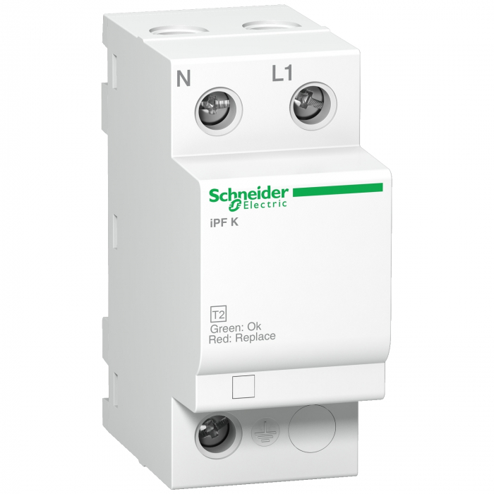 Descarcator supratensiune SPD T2 20kA 1P+N stanga Schneider A9L15692 [1]