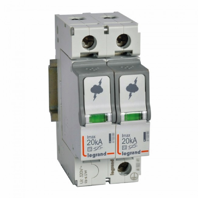 Descarcator supratensiune SPD T2 20kA 2P Legrand 412221 [1]