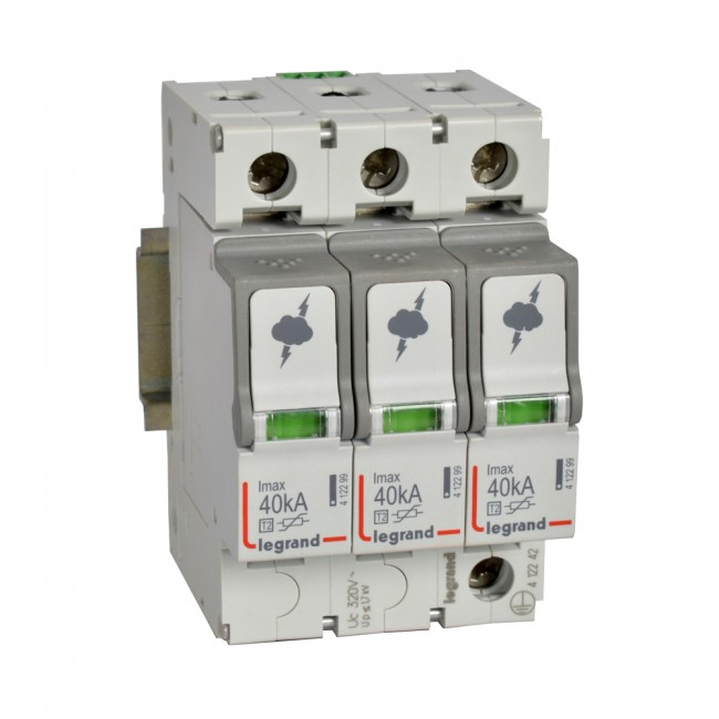 Descarcator supratensiune SPD T2 40kA 3P Legrand 412242 [1]